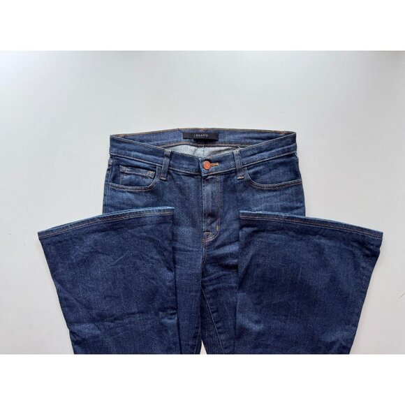 J BRAND Valentina Everlast Dark Rinse High Rise Flare Flared Jeans, Size 28 - Picture 11 of 16
